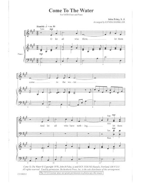 Come to the Water (SATB ) by John Foley, S.J | J.W. Pepper Sheet Music