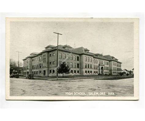 High School Salem Oregon vintage postcard