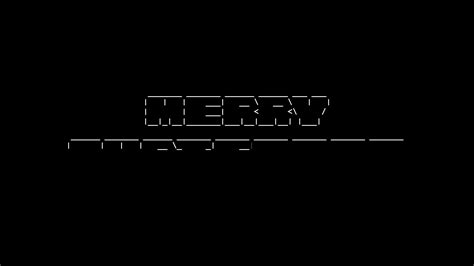 Merry christmas ascii word animation loop on black background. Ascii ...