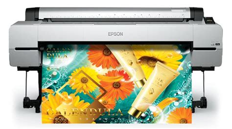 an epson printer with flowers and sunflowers on it