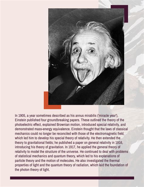 Albert Einstein Biography | Biografía Template