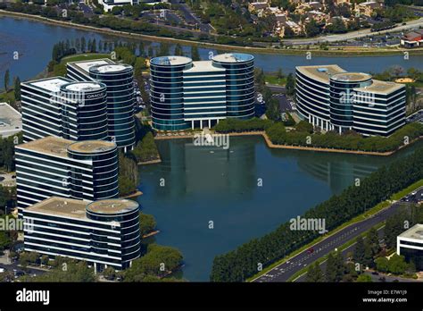 Oracle Corporation headquarters and waterways, Redwood Shores Stock ...