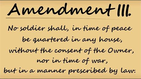 3rd Amendment - The Bill of Rights