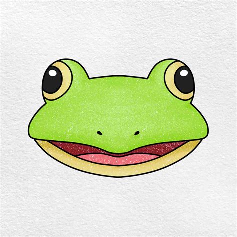 How to Draw a Frog Face - HelloArtsy