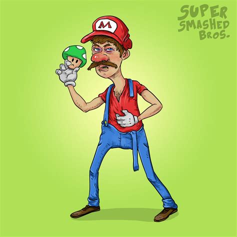 Smashed Mario by AsherBuckley on DeviantArt