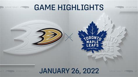 NHL Highlights | Ducks vs. Maple Leafs - Jan. 26, 2022 - Win Big Sports