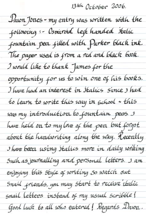 Italic Handwriting Competition - Page 4 - Calligraphy Discussions - The ...