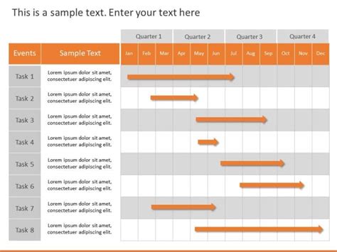 Editable Gantt Chart For Powerpoint Slidemodel Gantt Chart All In One ...