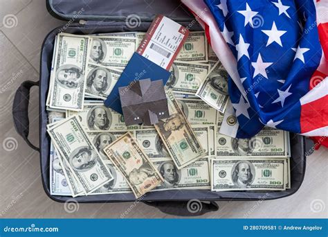 Open Suitcase with One Million Dollars Bills Stacks Stock Image - Image ...