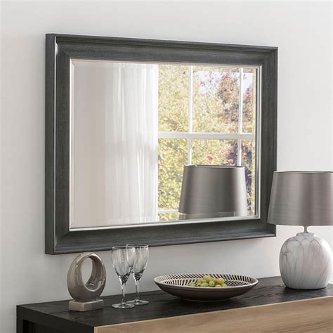 Decorative Rectangular Grey Wall Mirror | Decorative Mirrors