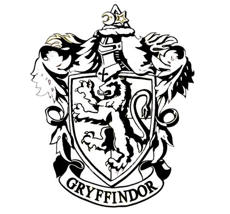 Gryffindor house crest | Gryffindor crest, Harry potter coloring pages ...