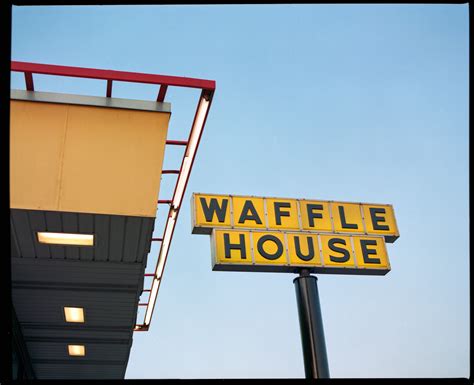 Waffle House Sign Charleston SC Mamiya RZ67 Portra 400