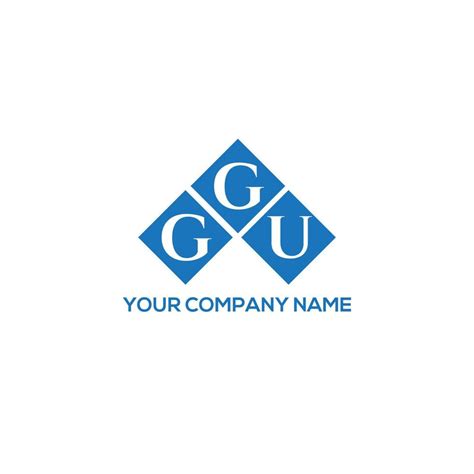 GGU letter logo design on WHITE background. GGU creative initials ...