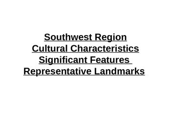 Southwest Region Landmarks by A Fraction of Fifth | TPT