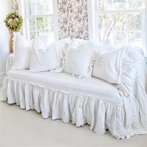 Slipcover Ruffled Slipcover Sofa Cover Sofa Scarf Slip Cover Couch ...