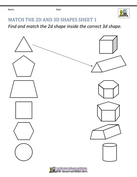 3d Shapes Worksheets