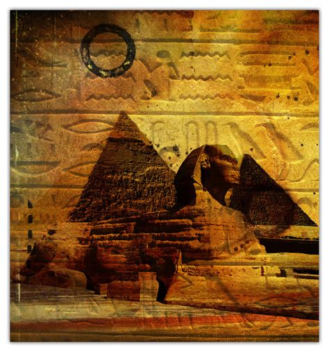 Egyptian Pyramid Canvas Wall Art, 24" Hx24" W - Contemporary - Prints ...