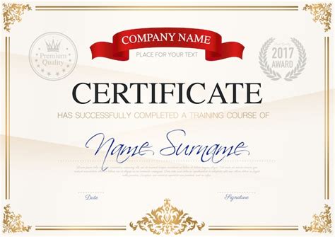 Certificate Of Completion Template Free Download Database