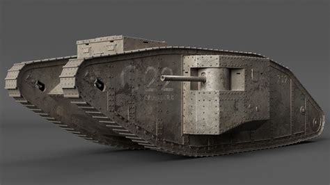 British Mark 1 Tank WW1 3D 模型 3D模型 $149 - .fbx .obj .ma - Free3D