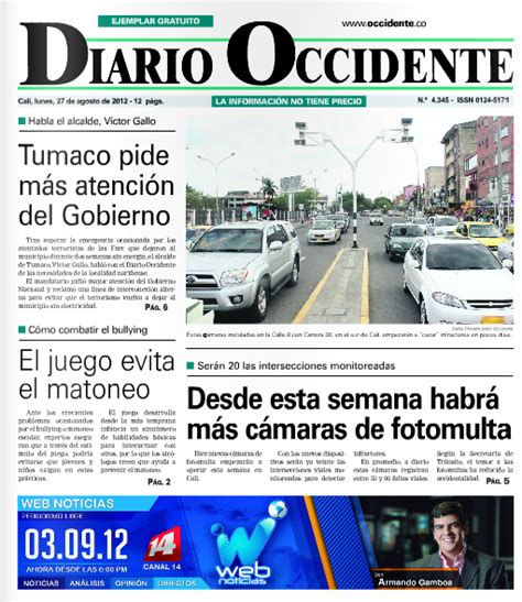 Diario Occidente (2006 - ) - Colombia (Cali) | America de cali, Cali ...