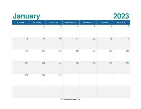 2023 Fillable Calendar Template – Get Calendar 2023 Update