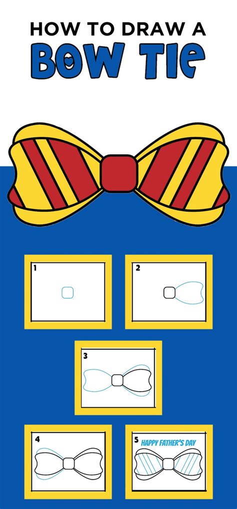 How to Draw a Bow Tie Easy - Made with HAPPY