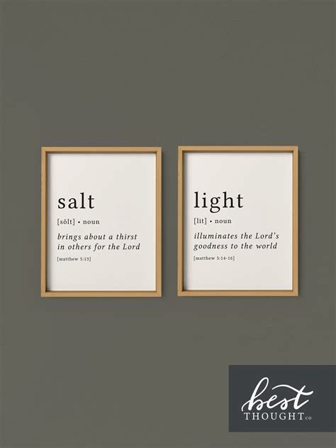 Salt and Light Definition Print / Salt and Light Print / Bible | Etsy ...