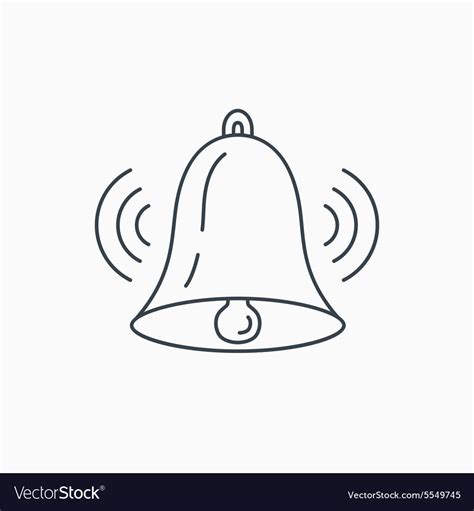 Ringing bell icon sound handbell sign Royalty Free Vector