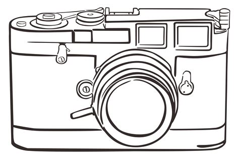 Camera Clipart Png White Line