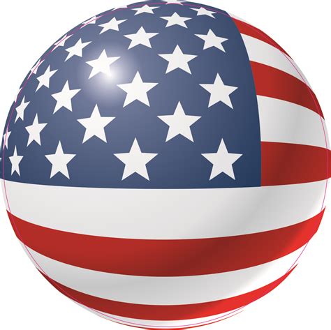 5in x 5in Round American Flag Vinyl Sticker