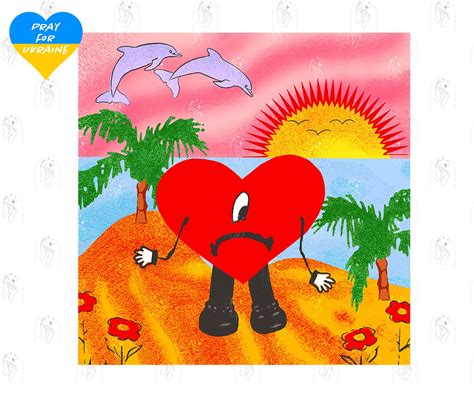 Benito Sad Heart of Bad Bunny Album Un Verano Sin Ti Forbad - Etsy