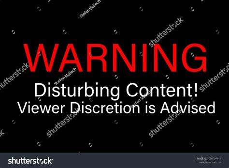 Warning Disturbing Content Viewer Discretion is Advised | Disturbing ...