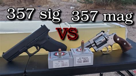 357 sig VS 357 mag in Ballistics Gel - YouTube