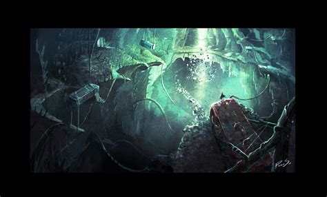 Concept art - cave 1 by poespoes on DeviantArt