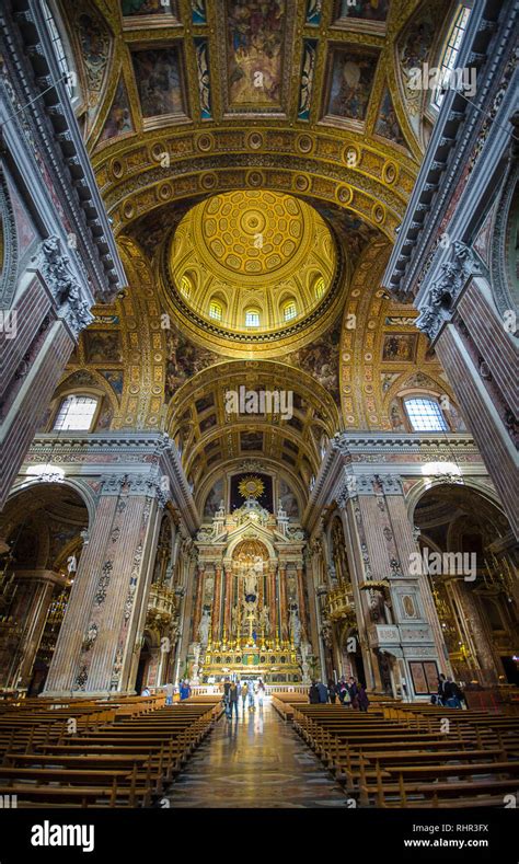 Interior church of gesu nuovo hi-res stock photography and images - Alamy