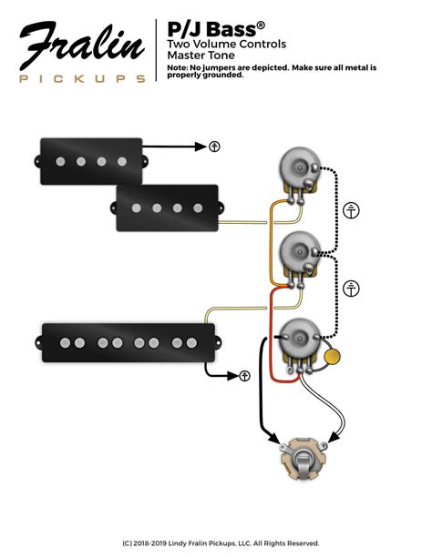 P/J Bass Wiring Diagram - Fralin Pickups