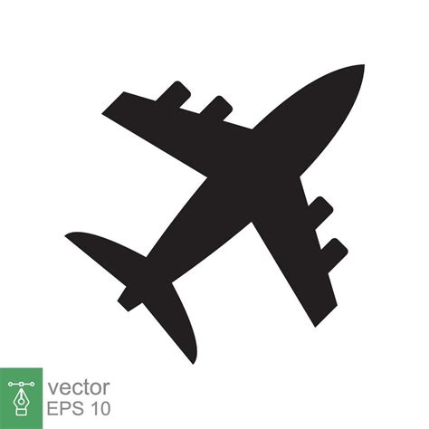 Airplane icon. Simple flat style. Flight, aircraft, plane silhouette ...