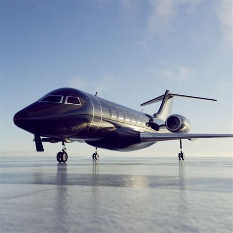 private jet black 3D | CGTrader