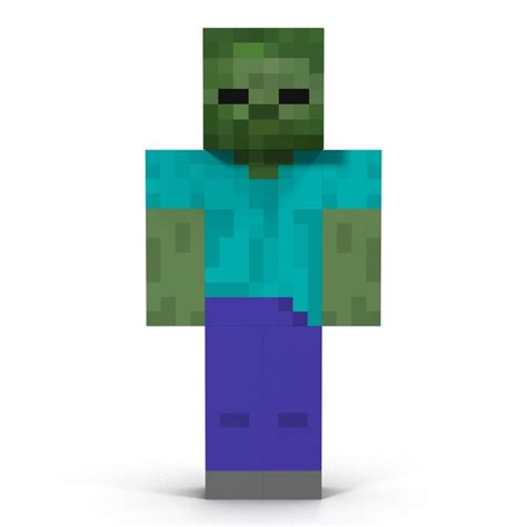 Minecraft Zombie 3D Model $29 - .c4d .ma .max .obj .fbx .3ds - Free3D