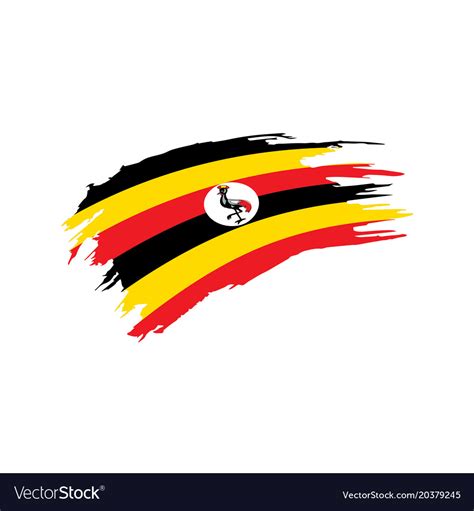 Uganda flag Royalty Free Vector Image - VectorStock