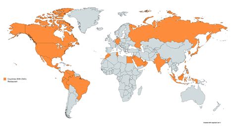 Countries With Chili's Restaurant : r/MapPorn