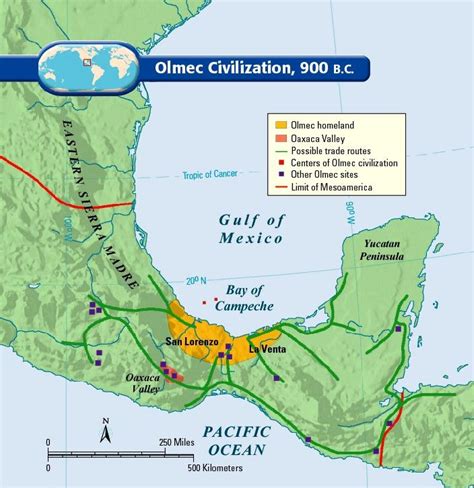 Olmecs | Map, Civilization, Old world maps