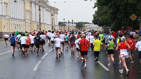 Big Crowd Running on Road the Marathon Stock Footage - Video of ...