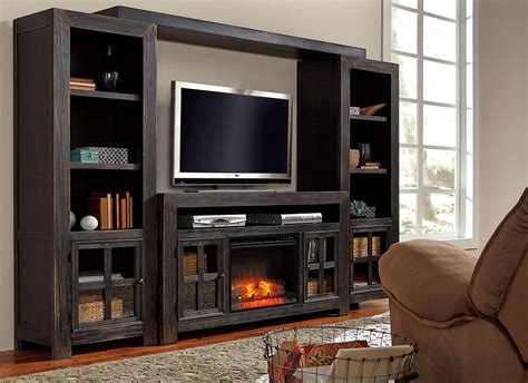 Gavelston Entertainment Wall with Fireplace Option from Ashley ...