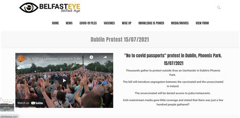 Dublin Protest 15/07/2021 – Belfast Eye