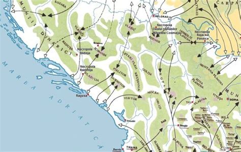 Map of transhumance routes of Vlachs in medieval times in Western ...