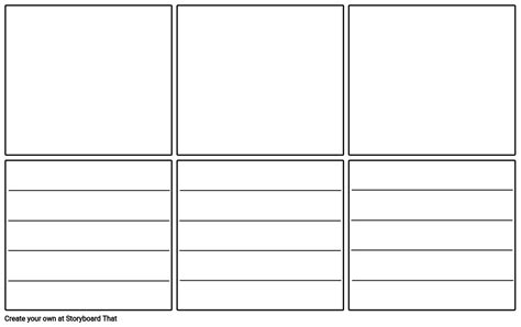 Blank Storyboard Template with Lines Storyboard