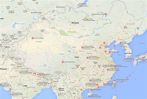 CHINA AIRPORTS MAP | Plane Flight Tracker