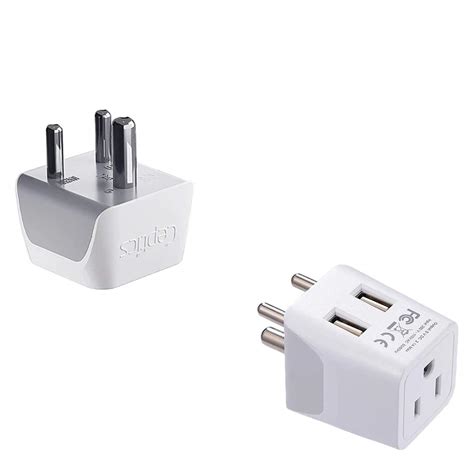 Buy Ceptics India, Nepal, Bangladesh Travel Adapter Plug with Dual USB ...