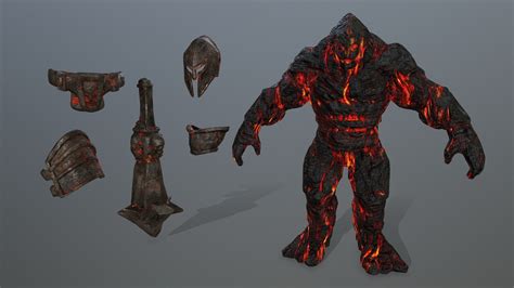 ArtStation - lava monster | Game Assets